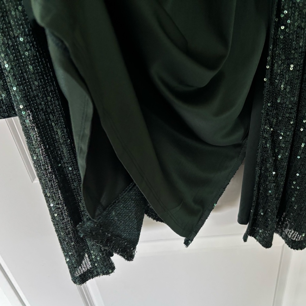 Green Sequin Duster Cardigan - image 3
